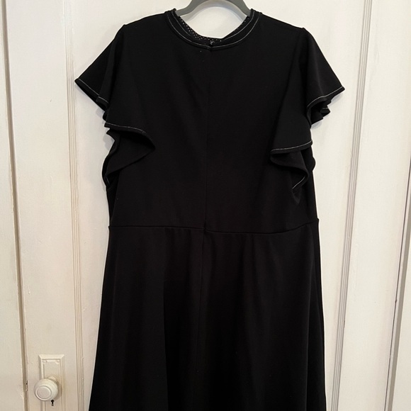 Anthropologie 2X Maeve black Deena Mini Dress - Picture 3 of 5